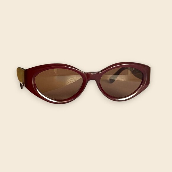 J. Crew Beveled Oval Sunglasses, Milky Red, NWOT - Picture 4 of 5